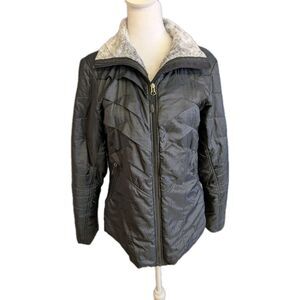 Columbia Puffer Jacket Women's Med Kaleidoscope II Omni Heat Black Thermal Lined